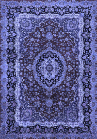 Medallion Blue Traditional Rug, tr499blu