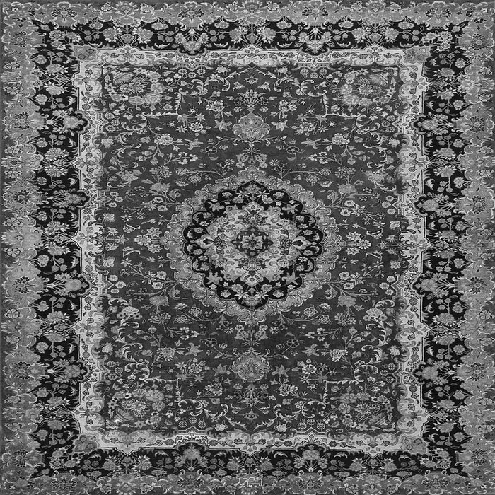 Serging Thickness of Medallion Gray Traditional Rug, tr499gry