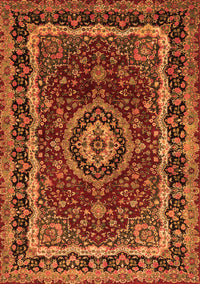 Medallion Orange Traditional Rug, tr499org