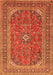 Medallion Orange Traditional Rug, tr49org