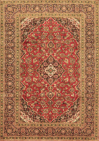 Medallion Brown Traditional Rug, tr49brn