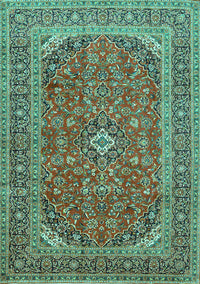 Medallion Turquoise Traditional Rug, tr49turq