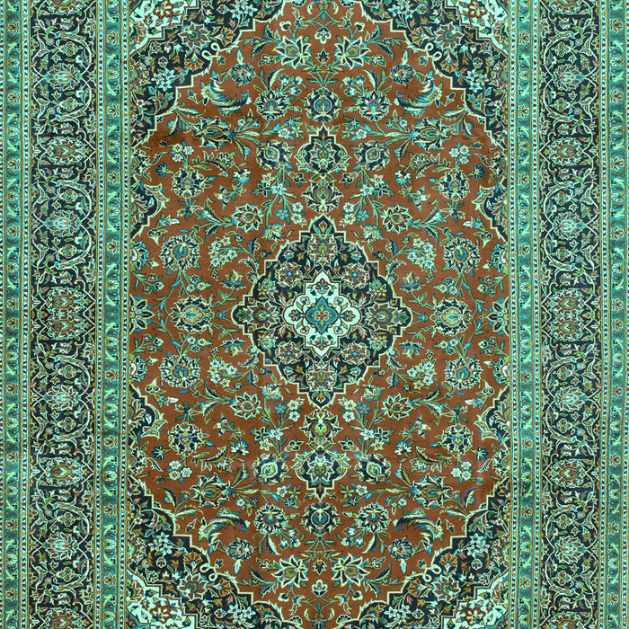 Medallion Turquoise Traditional Rug, tr49turq