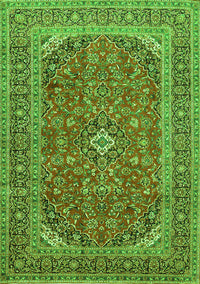 Medallion Green Traditional Rug, tr49grn