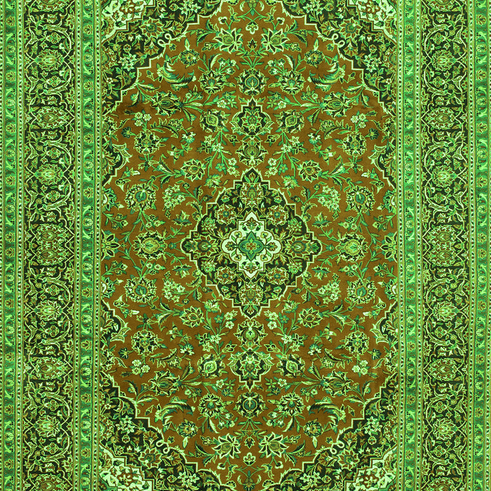 Medallion Green Traditional Rug, tr49grn