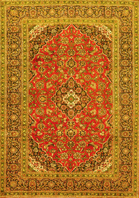 Medallion Yellow Traditional Rug, tr49yw