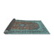 Sideview of Medallion Light Blue Traditional Rug, tr49lblu