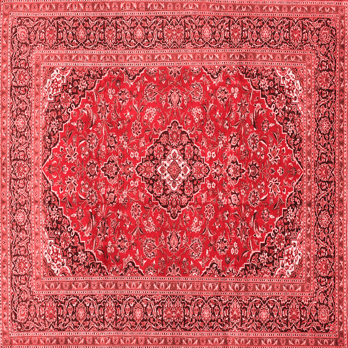 Machine Washable Medallion Red Traditional Rug, wshtr49red