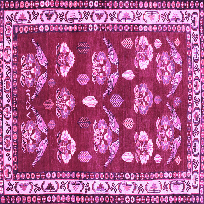 Square Machine Washable Animal Purple Traditional Area Rugs, wshtr4pur