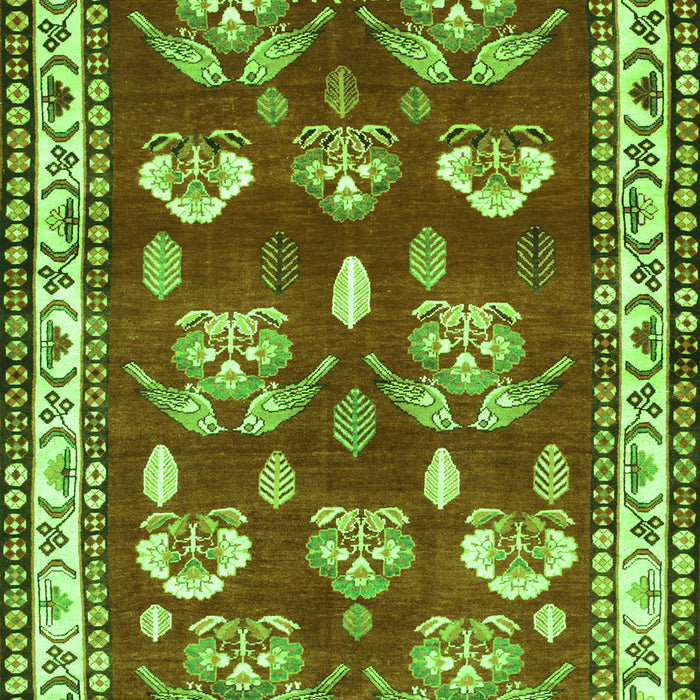 Animal Green Traditional Rug, tr4grn