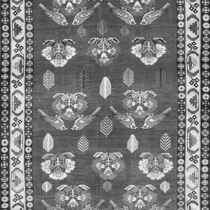 Serging Thickness of Machine Washable Animal Gray Traditional Rug, wshtr4gry