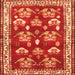 Round Machine Washable Animal Orange Traditional Area Rugs, wshtr4org