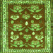 Round Machine Washable Animal Green Traditional Area Rugs, wshtr4grn