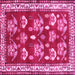 Square Animal Pink Traditional Rug, tr4pnk