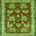 Serging Thickness of Animal Green Traditional Rug, tr4grn