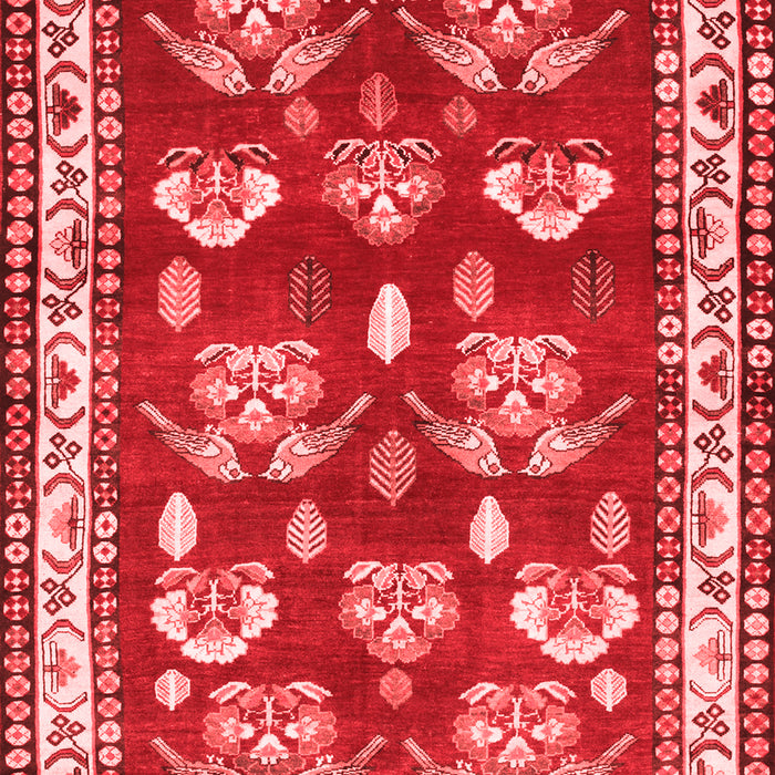 Machine Washable Animal Red Traditional Rug, wshtr4red