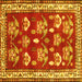 Square Animal Yellow Traditional Rug, tr4yw