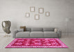 Machine Washable Animal Pink Traditional Rug in a Living Room, wshtr4pnk