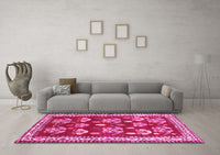 Machine Washable Animal Pink Traditional Rug, wshtr4pnk