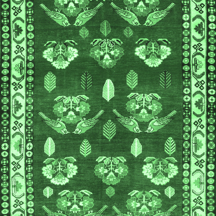 Animal Emerald Green Traditional Rug, tr4emgrn