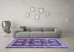 Machine Washable Animal Blue Traditional Rug in a Living Room, wshtr4blu