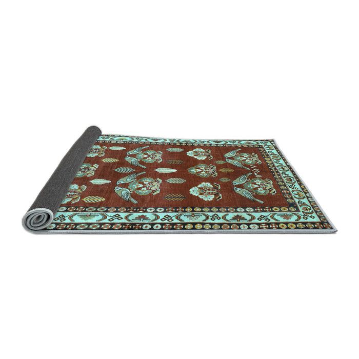 Sideview of Animal Light Blue Traditional Rug, tr4lblu