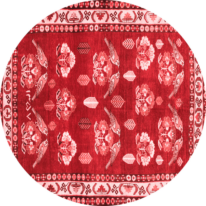 Machine Washable Animal Red Traditional Rug, wshtr4red
