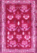 Machine Washable Animal Pink Traditional Rug, wshtr4pnk