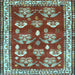 Square Animal Light Blue Traditional Rug, tr4lblu