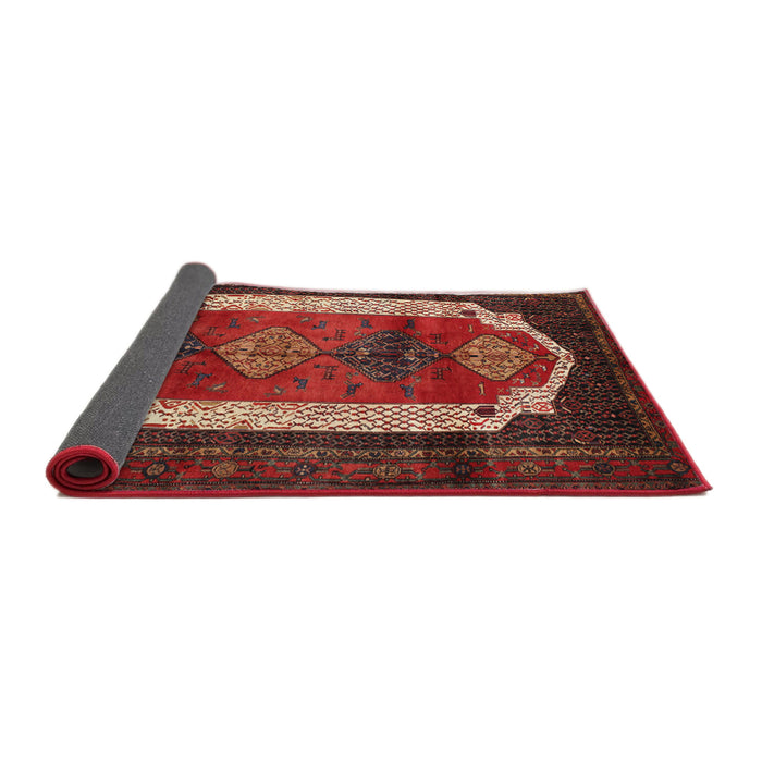 Sideview of Traditional Sienna Brown Persian Rug, tr5