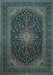 Medallion Light Blue Traditional Rug, tr500lblu