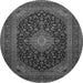 Square Medallion Gray Traditional Rug, tr500gry