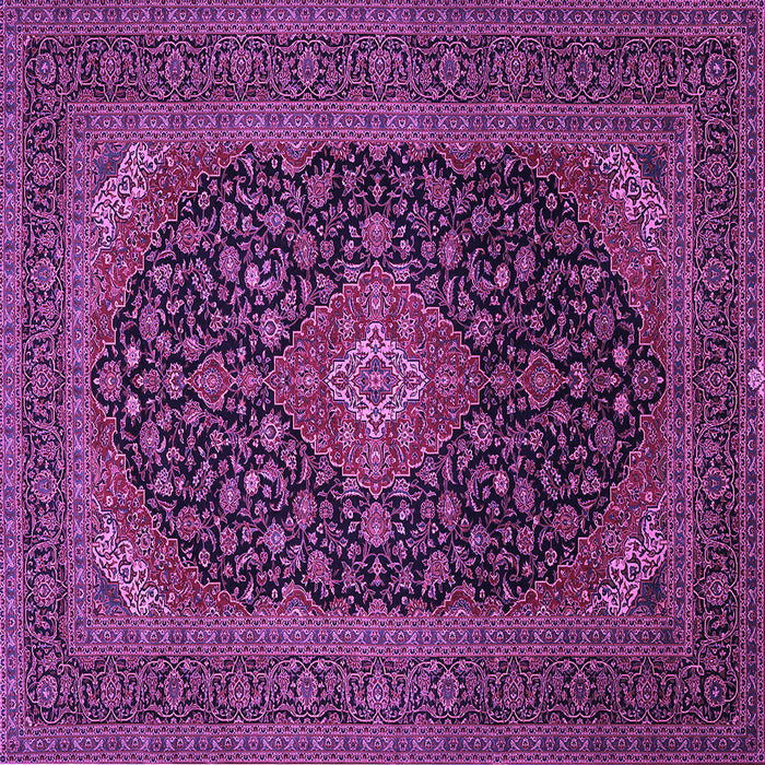 Square Medallion Purple Traditional Rug, tr500pur