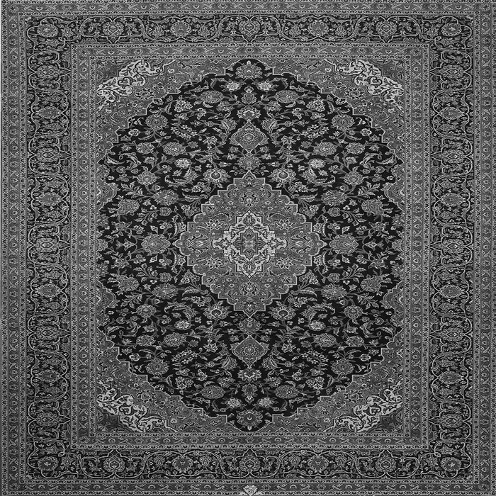 Serging Thickness of Medallion Gray Traditional Rug, tr500gry