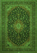 Medallion Green Traditional Rug, tr500grn