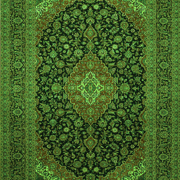 Medallion Green Traditional Rug, tr500grn