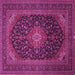 Square Medallion Pink Traditional Rug, tr500pnk