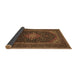 Sideview of Medallion Brown Traditional Rug, tr500brn