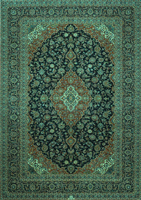 Medallion Turquoise Traditional Rug, tr500turq