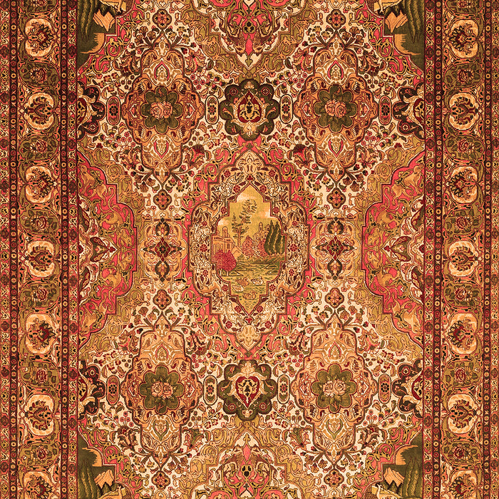 Persian Orange Traditional Rug, tr501org
