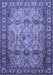 Machine Washable Persian Blue Traditional Rug, wshtr501blu