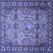 Square Persian Blue Traditional Rug, tr501blu