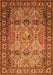 Serging Thickness of Machine Washable Persian Orange Traditional Area Rugs, wshtr501org