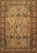 Machine Washable Persian Brown Traditional Rug, wshtr501brn