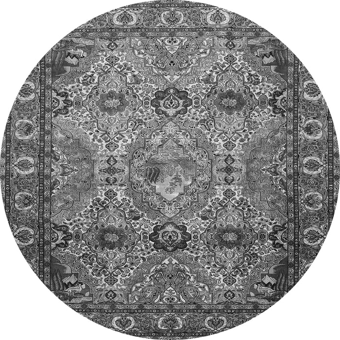Square Persian Gray Traditional Rug, tr501gry