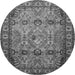 Square Persian Gray Traditional Rug, tr501gry