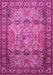 Machine Washable Persian Pink Traditional Rug, wshtr501pnk