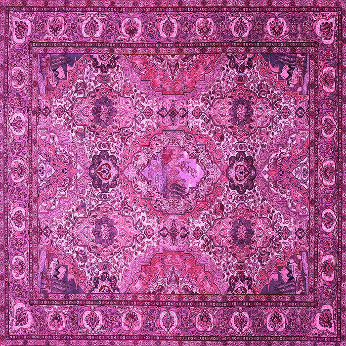 Square Persian Pink Traditional Rug, tr501pnk