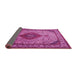 Sideview of Medallion Pink Traditional Rug, tr502pnk