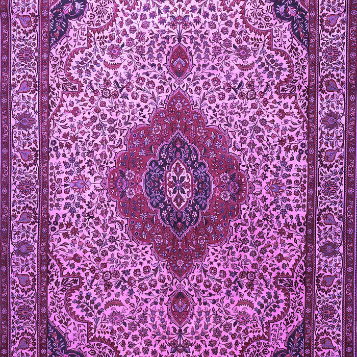 Machine Washable Medallion Purple Traditional Area Rugs, wshtr502pur